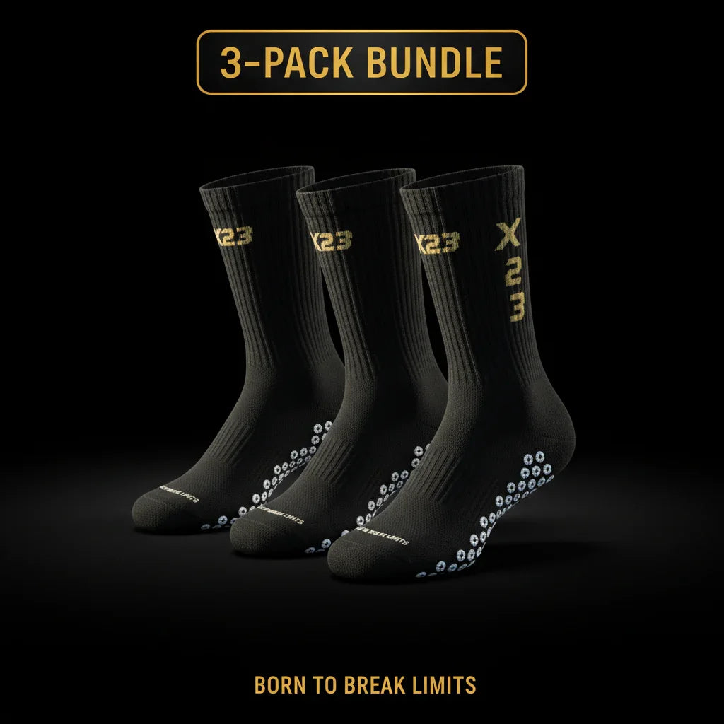 3-Pack Black & Gold Socks Bundle