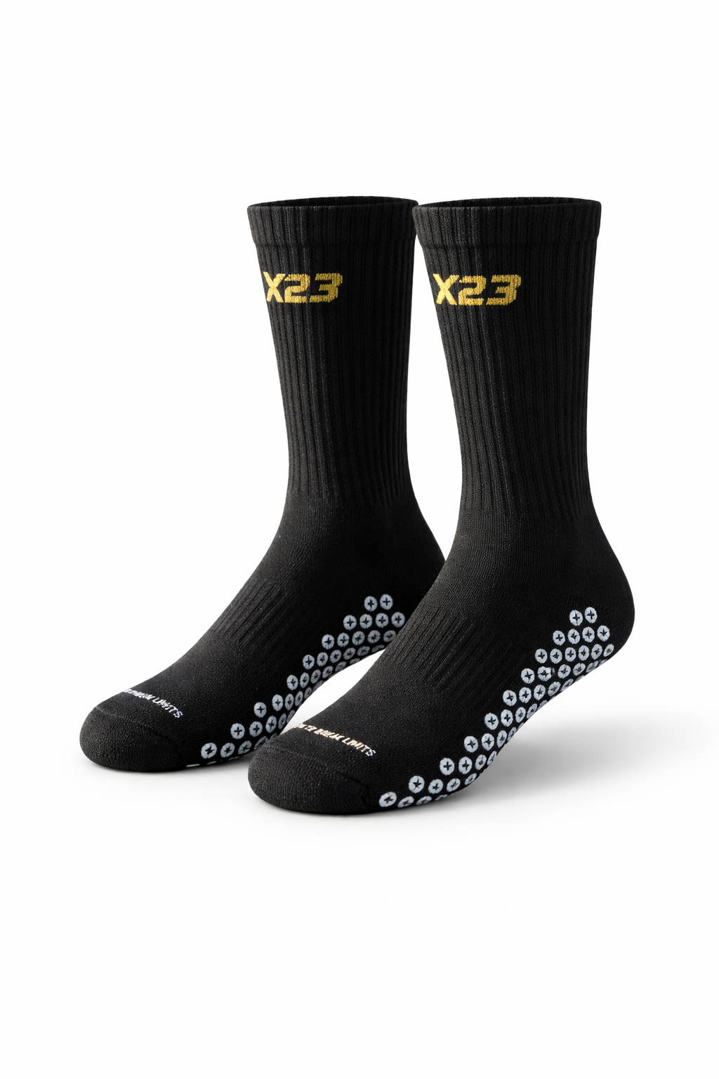 Black & Gold - Premium Crew Grip Socks | X23