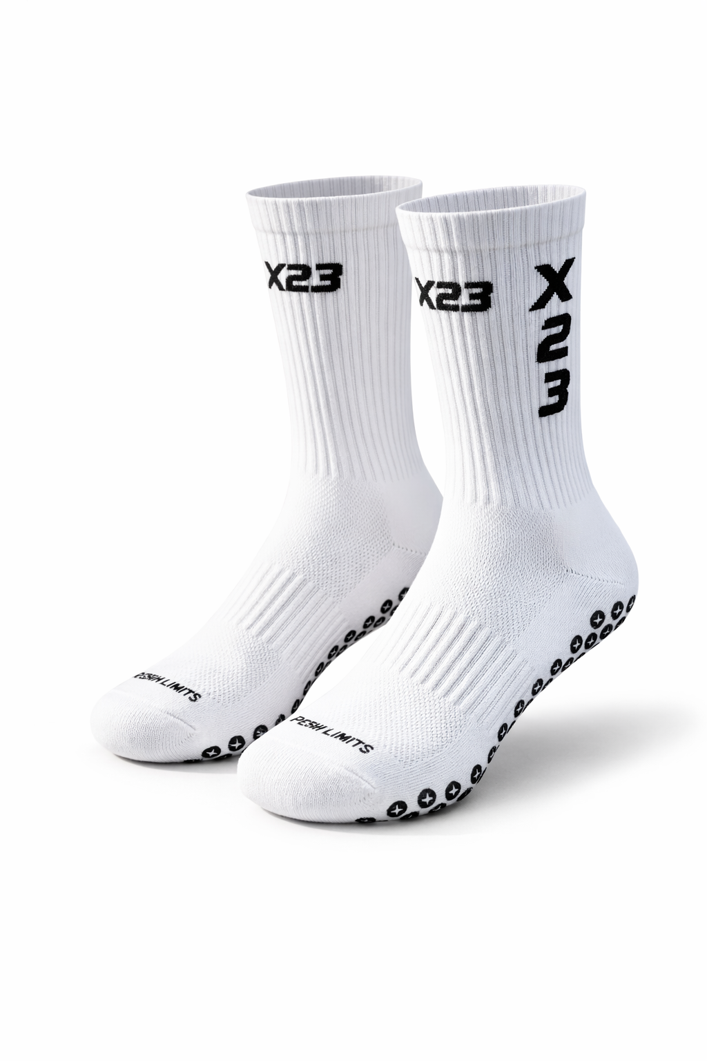 White & Black - Premium Crew Grip Socks | X23